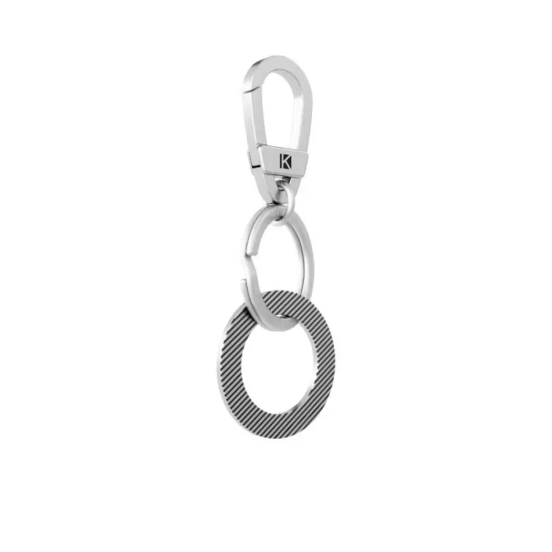 Portachiavi In Acciaio 316L E Pvd Black - Kidult miniatura 2