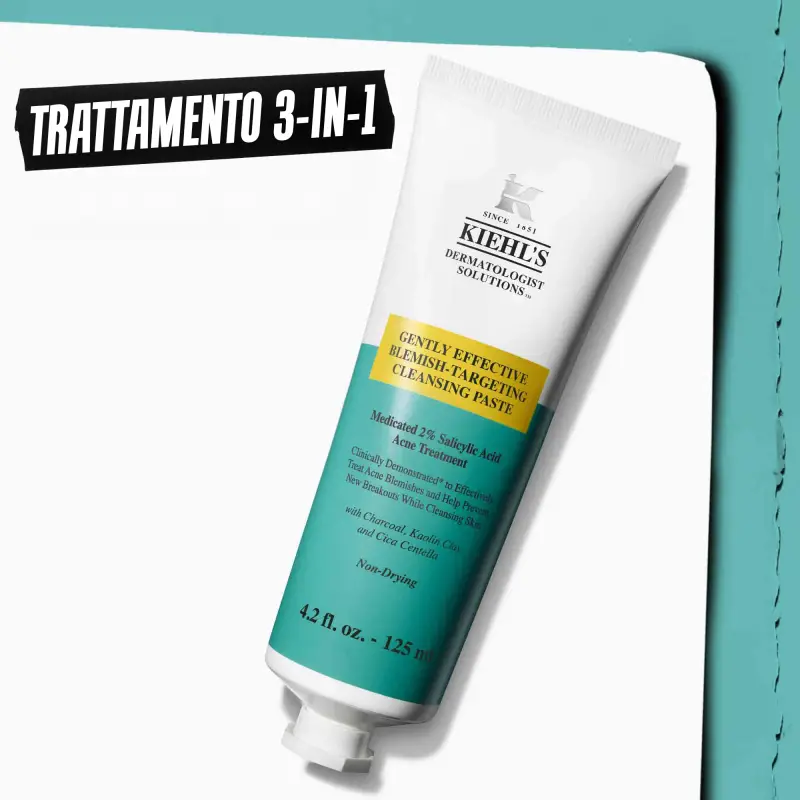 KIEHL'S - Detergenti / Esfolianti Gently Effective Blemish-Targeting Cleansing Paste - Crema detergente viso, Crema viso pelle grassa, Maschera viso pur miniatura 2