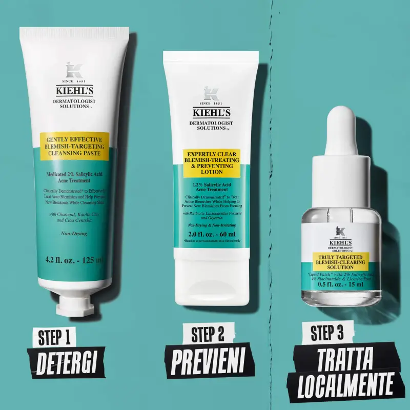 KIEHL'S - Detergenti / Esfolianti Gently Effective Blemish-Targeting Cleansing Paste - Crema detergente viso, Crema viso pelle grassa, Maschera viso pur miniatura 4