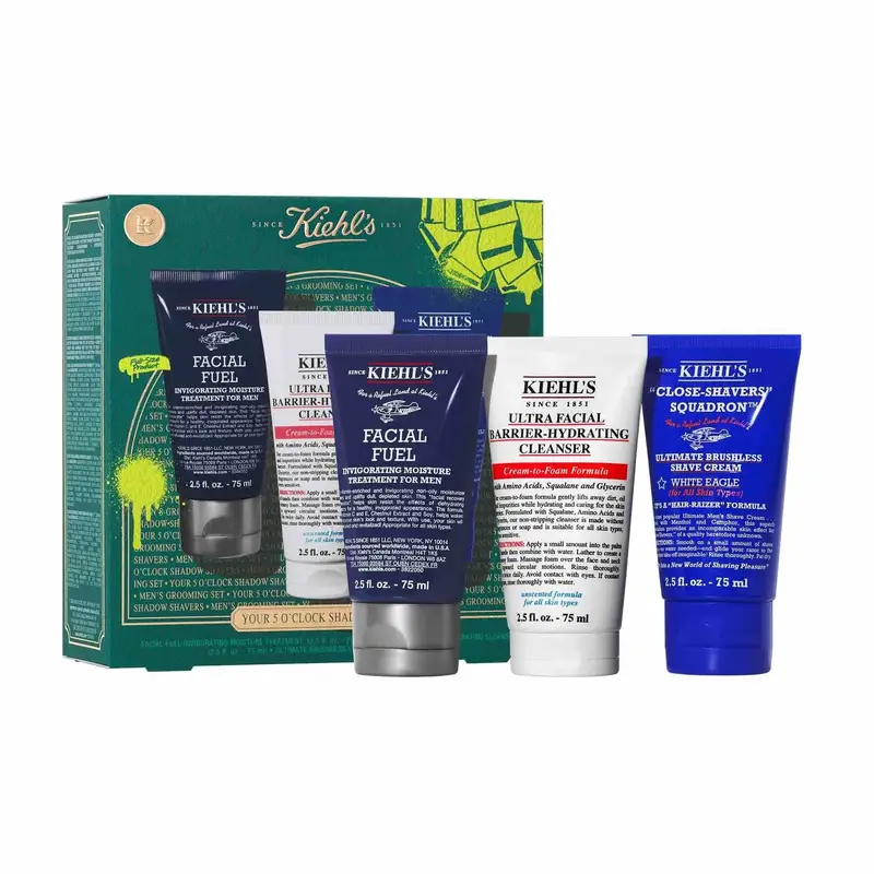 KIEHL'S - Rasatura Cofanetto SHAVE IT OFF & TAKE OFF - Crema da barba,Cofanetti regalo per lui
