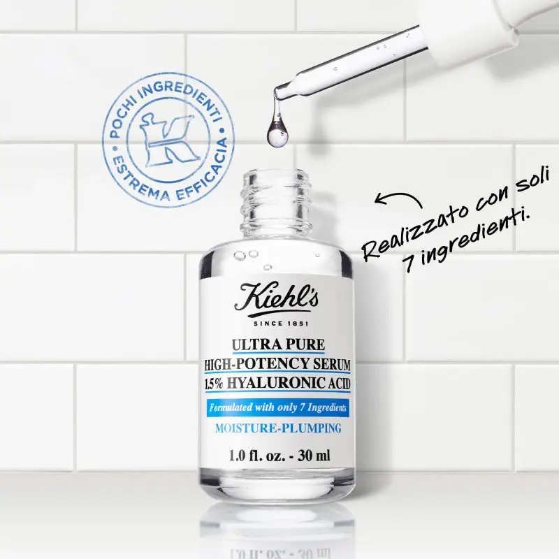KIEHL'S - Sieri Ultra Pure High-Potency Serum 1.5% Acido Ialuronico - Trattamento antietà pelli mature, Siero antirughe miniatura 2