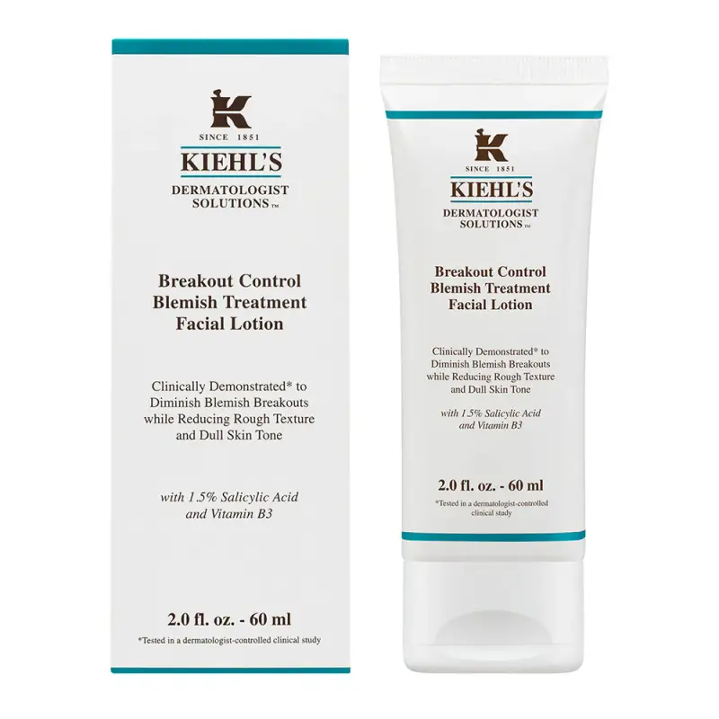 KIEHL'S - Trattamenti Specifici Breakout Control Blemish Treatment Facial Lotion - Crema antimacchie viso,Crema viso pelle grassa