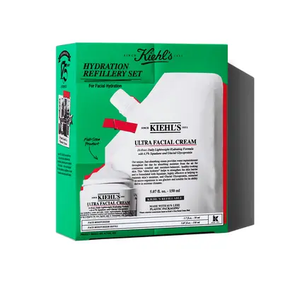 Set regalo Hydration Refillery Un Set Ricaricabile Della Nostra Crema Idratante A 72 Ore Più Venduta* E Una Busta Ricarica Che Utilizzano Il 61% In Meno Di Plastica