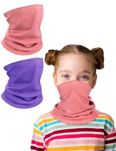 Kiiwah 2 Paia Scaldacollo per Ragazzo Ragazza Dralon, Multifunzione Scalda Collo Antivento Sciarpa Copricollo per Sport
