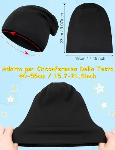 Kiiwah 2 Pezzi Berretto Bambino Invernale, Cappello Cotone per Bambini, Caldi in Doppio Strato, per Primavera, Autunno miniatura 3