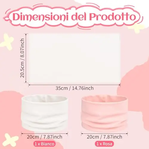 Kiiwah 2 Pezzi Scaldacollo Bambino, Cotone Sciarpe Bambini Scalda Collo Bambini Primavera Autunno Inverno Multifunzione miniatura 2