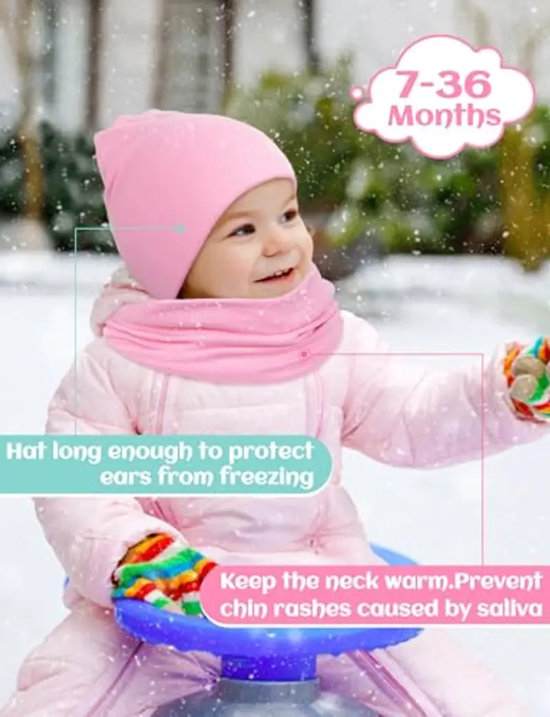 Kiiwah Set Sciarpa e Cappello Bambina, Morbido Berretto Bambina Invernale e Scaldacollo Caldo per Ragazzo Ragazza miniatura 2