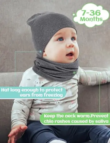 Kiiwah Set Sciarpa e Cappello Bambina, Morbido Berretto Bambina Invernale e Scaldacollo Caldo per Ragazzo Ragazza miniatura 2