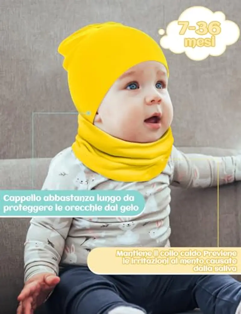 Kiiwah Set Sciarpa e Cappello Bambina, Morbido Berretto Bambina Invernale e Scaldacollo Caldo per Ragazzo Ragazza miniatura 2