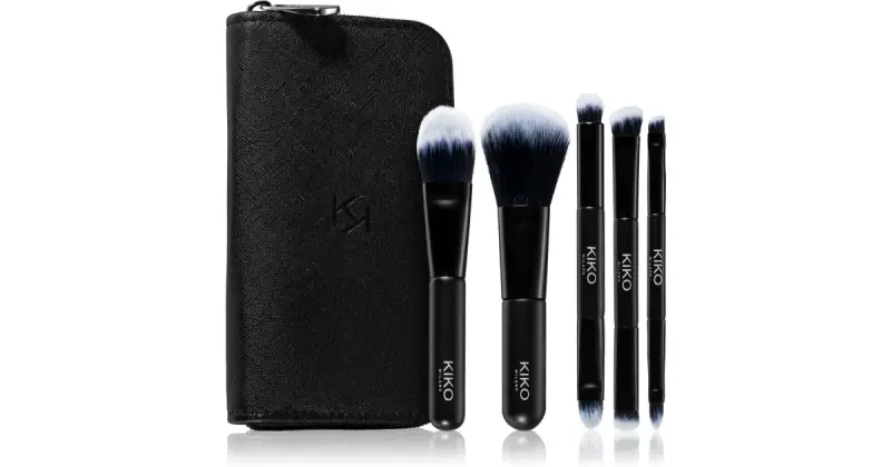 Set di pennelli con custodia da viaggio
