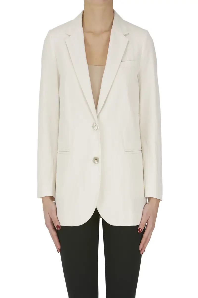 Blazer in cotone e lino