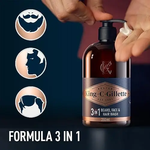 King C. Gillette Detergente viso Uomo Bianco 2691697 miniatura 2