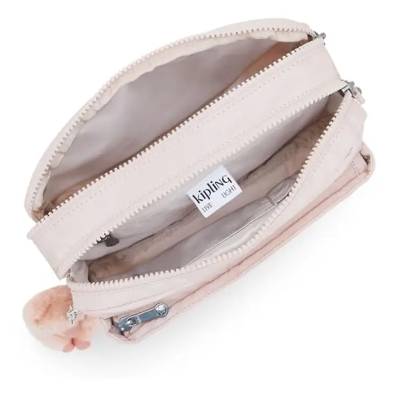 Kipling Borsa con tracolla regolabile, doppio scomparto chiuso con zip, Tasca frontale e posteriore chiusa con zip. Pratica e leggera. 24x17x9 cm Non definito 3DZ PINK SHINE miniatura 3
