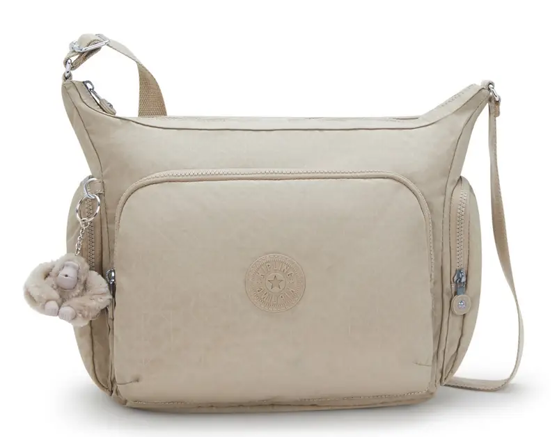 Borsa tracolla Kipling Gabb Sign Beige Embossed