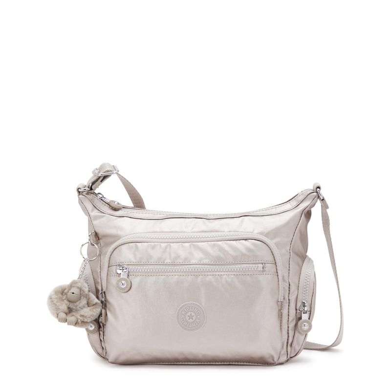 KIPLING Borsa Tracolla Piccola Metallic Glow Argento