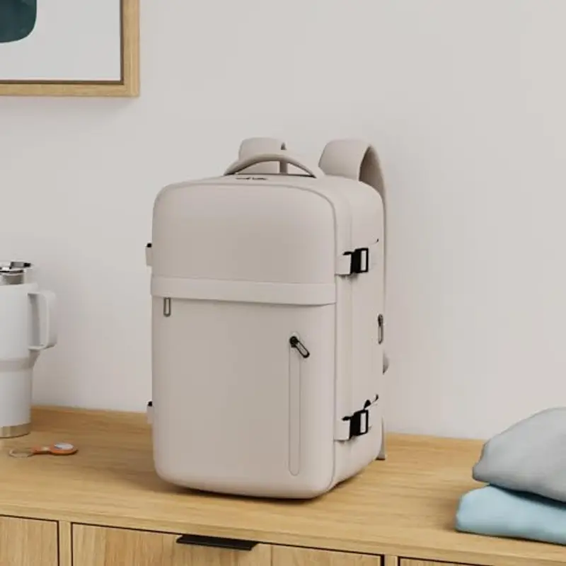 KIRFEIHT Zaino da viaggio Uomo Beige 1918045 miniatura 2