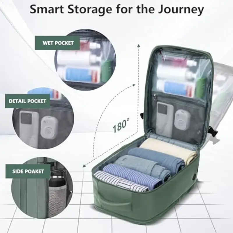 KIRFEIHT Zaino da viaggio Uomo Verde 1215338 miniatura 3