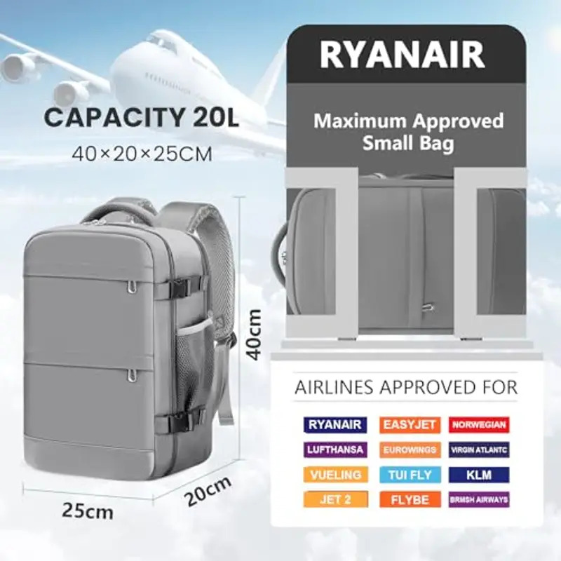 KIRFEIHT Zaino da viaggio Grigio 1919149 miniatura 2