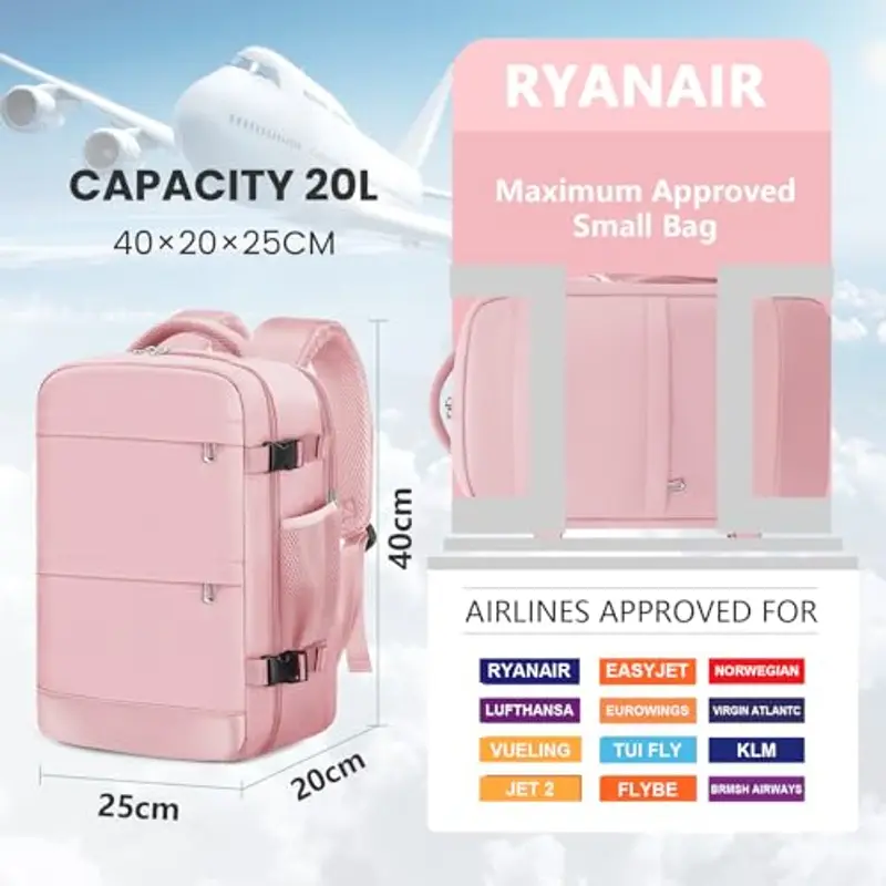 KIRFEIHT Zaino da viaggio Rosa 1919146 miniatura 2