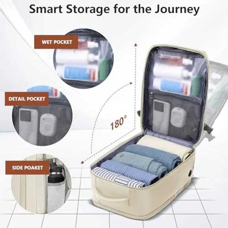 KIRFEIHT Zaino da viaggio Uomo Beige 1919137 miniatura 3