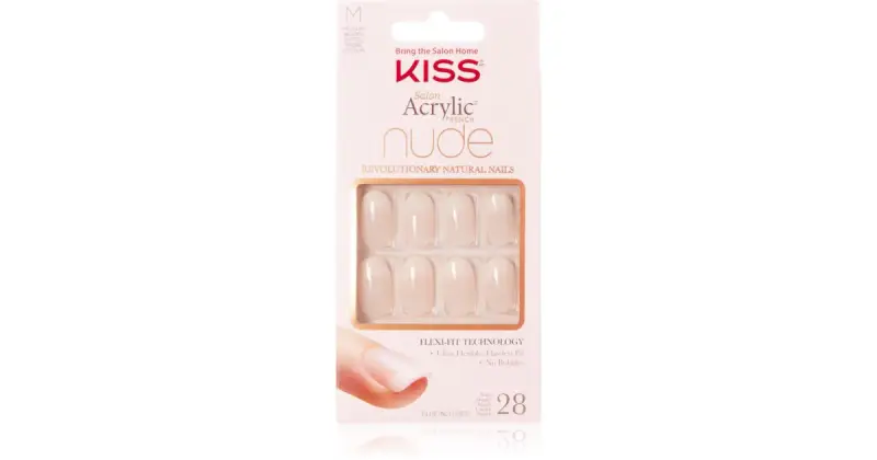 Salon Acrylic French Nude Unghie 64267 ( 28 pezzi ) - Unghie acriliche french manicure per un look naturale