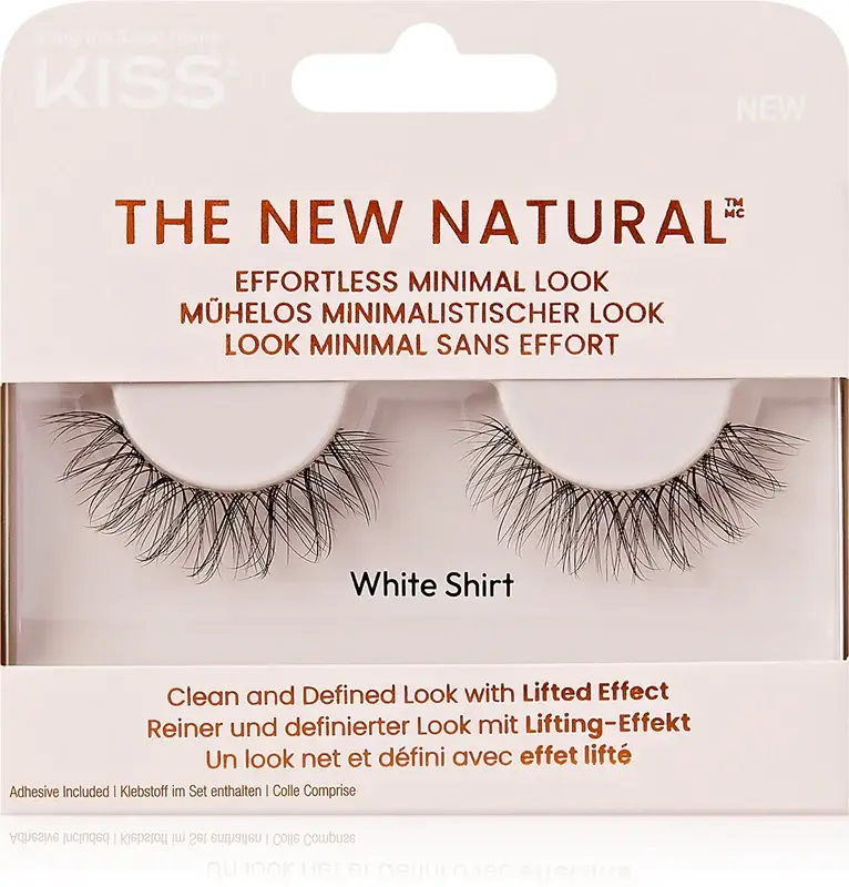 The New Natural Effortless Minimal Look ciglia finte White Shirt 2 pezzi