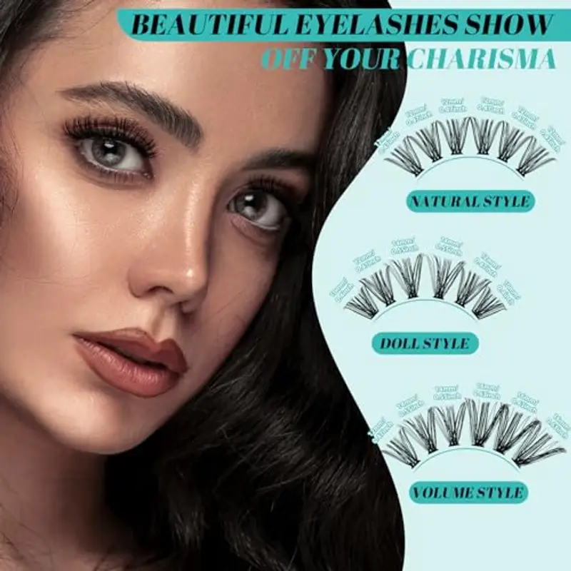 Kit per l'estensione delle ciglia, 320 pezzi, kit fai da te per i singoli gruppi di ciglia, legatura e sigillatura miniatura 3