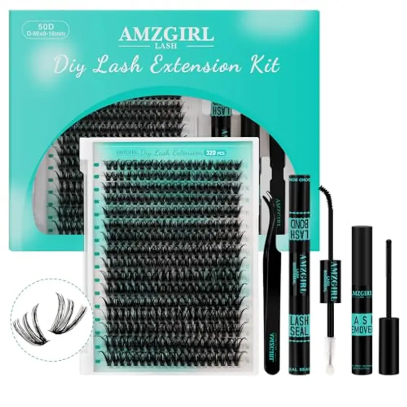 Kit per l'estensione delle ciglia, 320 pezzi, kit fai-da-te per i singoli gruppi di ciglia, per la legatura e la