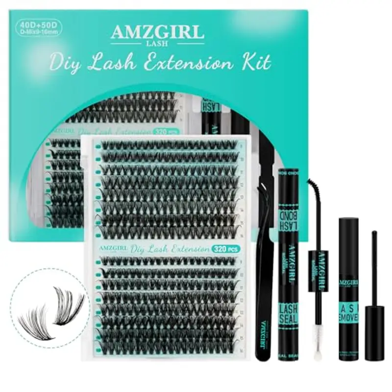 Kit per l'estensione delle ciglia, 320pezzi, kit fai da te per i singoli gruppi di ciglia, legatura e sigillatura delle