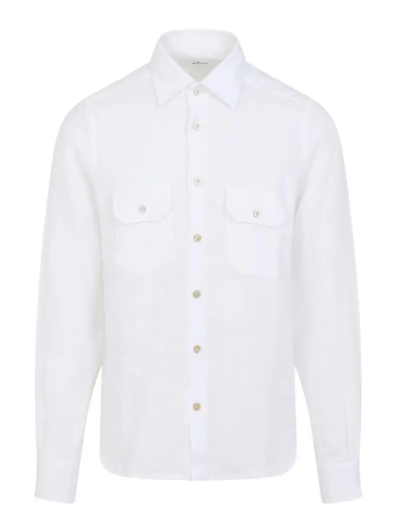 Camicia di lino Bianco
