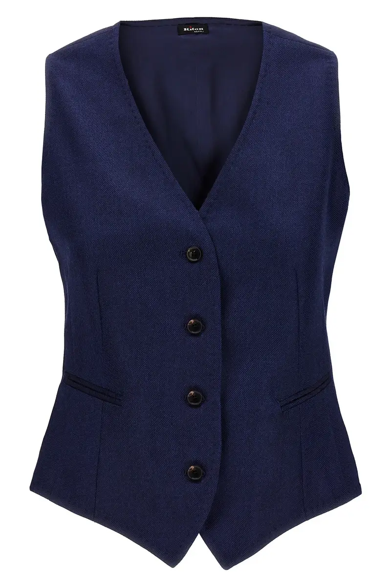 Gilet Cashmere Seta Blu