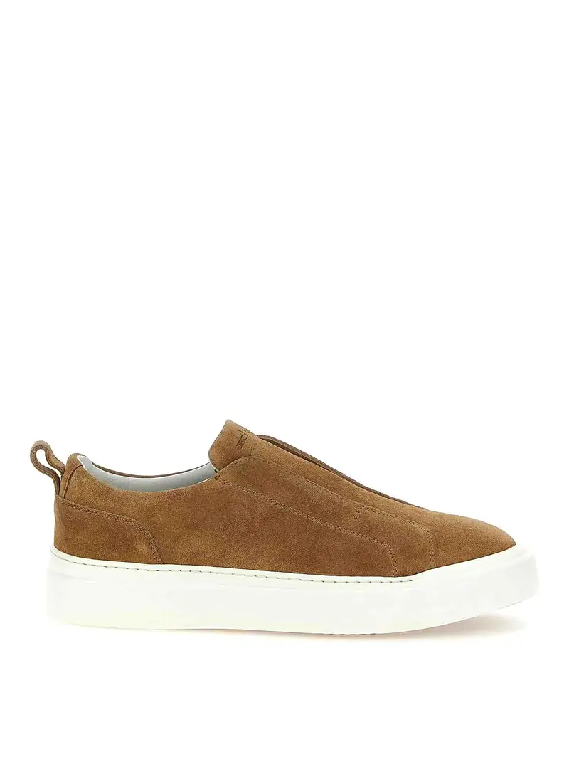 Sneaker in pelle scamosciata Marrone