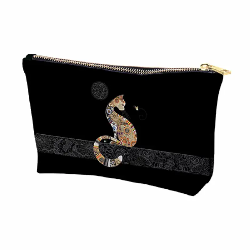 Borsa da toilette trapezio gatto seduto Kiub Bug Art Jewels PM