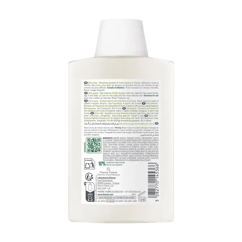 Latte d'Avena Shampoo all'Avena Extra Delicato - Shampoo delicato, Capelli normali miniatura 2