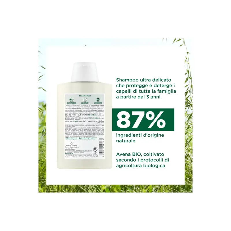 Latte d'Avena Shampoo all'Avena Extra Delicato - Shampoo delicato, Capelli normali miniatura 3