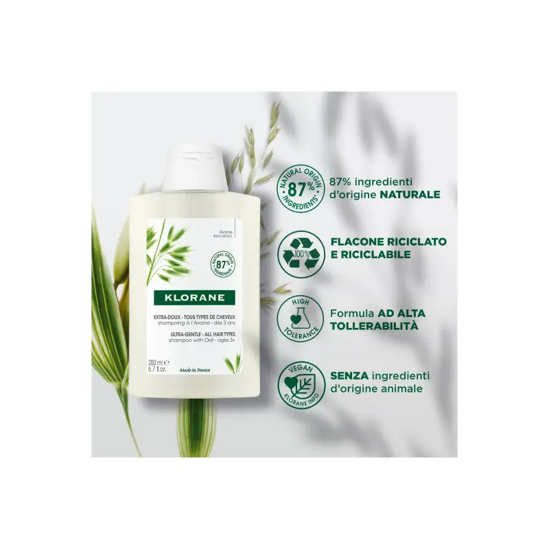 Latte d'Avena Shampoo all'Avena Extra Delicato - Shampoo delicato, Capelli normali miniatura 4