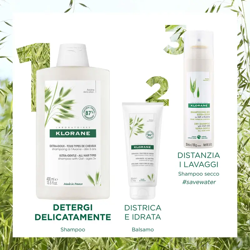 Latte d'Avena Shampoo all'Avena Extra Delicato - Shampoo delicato, Capelli normali miniatura 5
