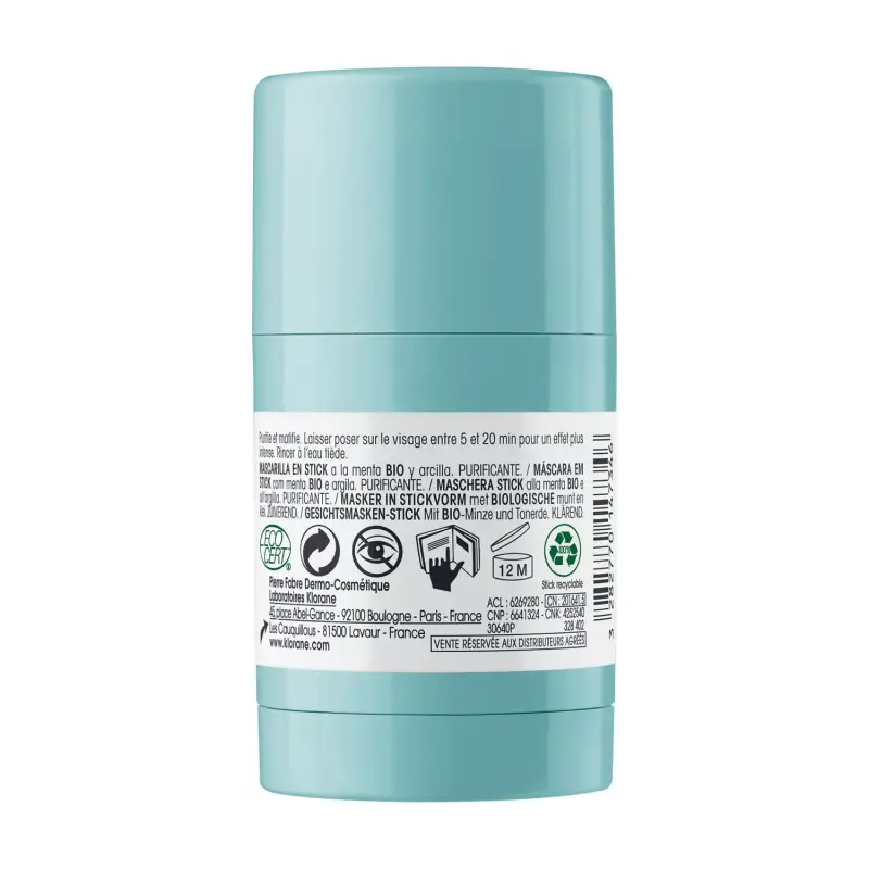 Menta Acquatica Viso Maschera Stick alla Menta BIO e all'Argilla - Maschera viso purificante miniatura 2