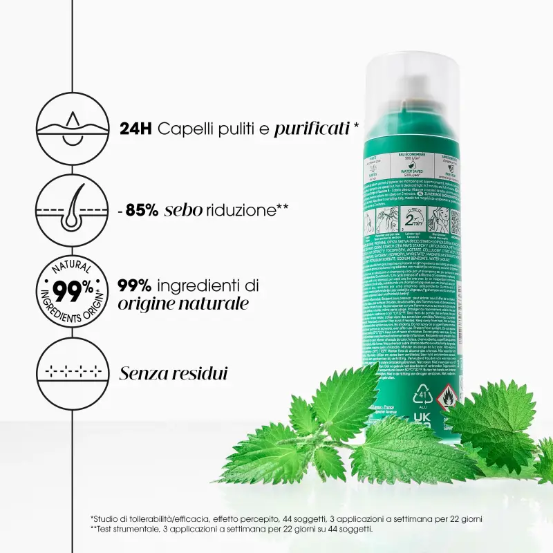 Ortica Shampoo Secco all'Ortica e Vitamina E - Shampoo secco miniatura 3