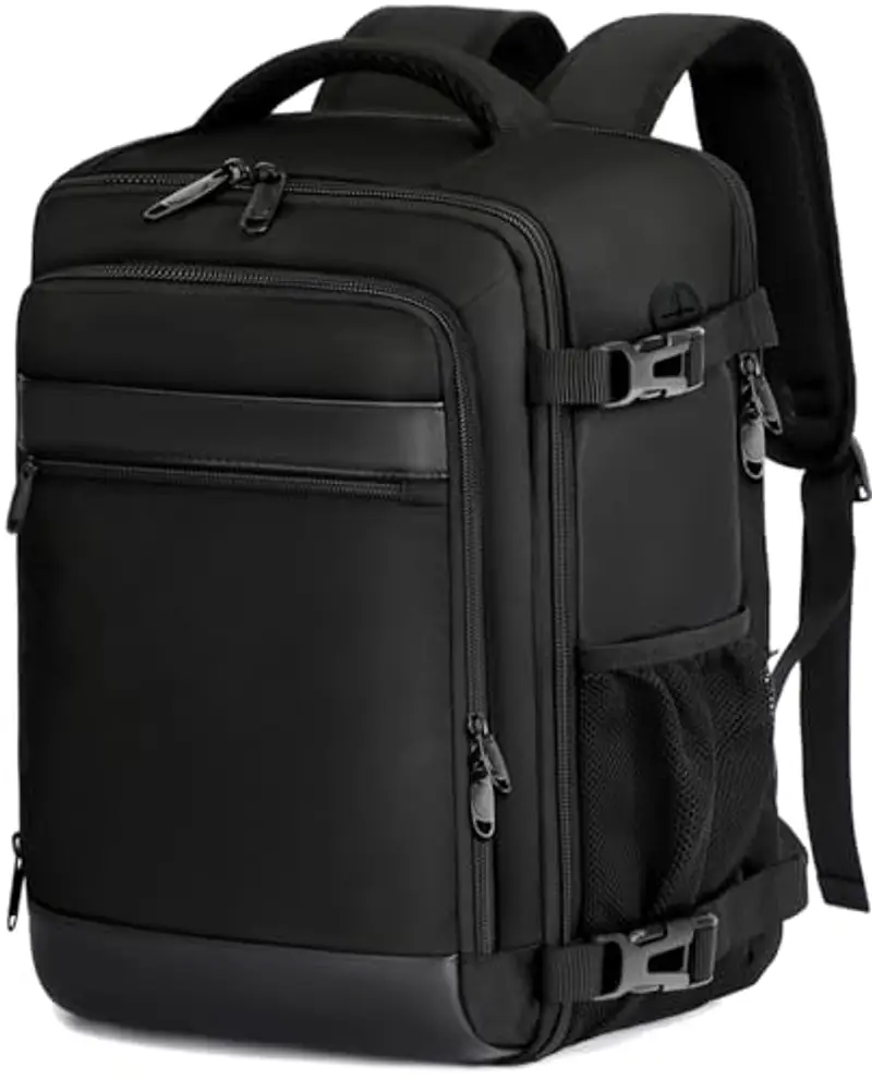 KLOSTAIN Zaino Ryanair 40x20x25 da Viaggio Aereo Bagaglio a Mano 20L Borsa da Cabina per Uomo e Donna, Lavoro, Trekking, Scuola, 14 Pollici Porta PC Dayback Nero