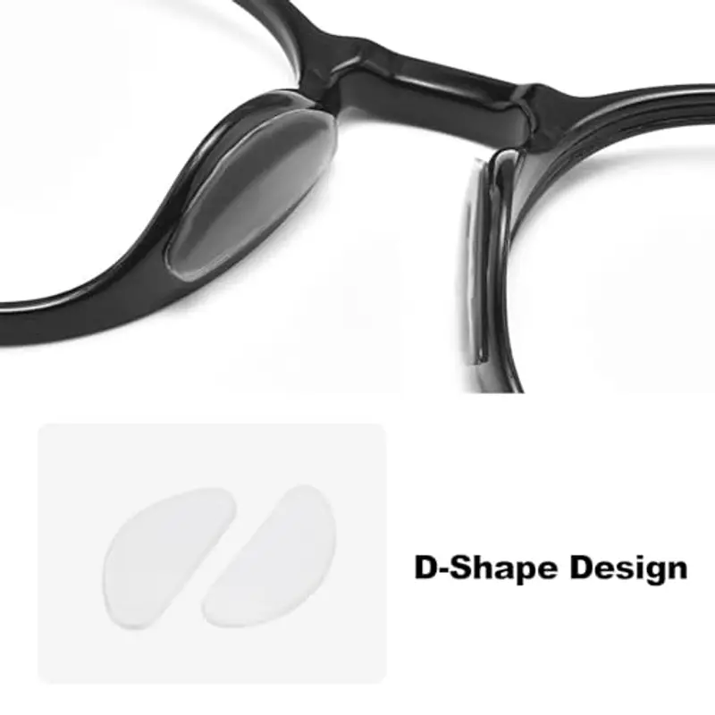 KMKANPO 10 Paia 15mm ferma occhiali in silicone, naselli antiscivolo per occhiali, naselli per occhiali antiscivolo occhiali silicone, Comfort Riduci la pressione(Trasparente) miniatura 3