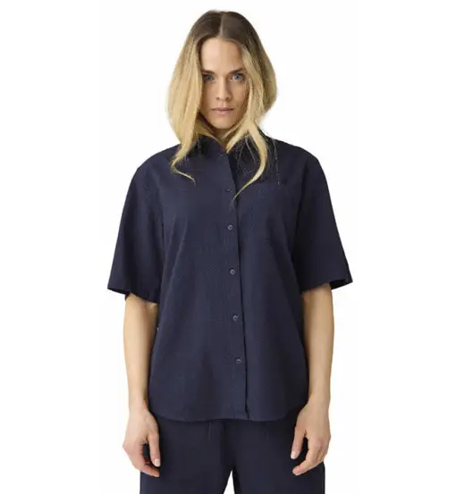 Camicia maniche corte W - donna Blue