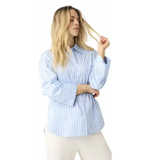 Camicia maniche lunghe W - donna Blue