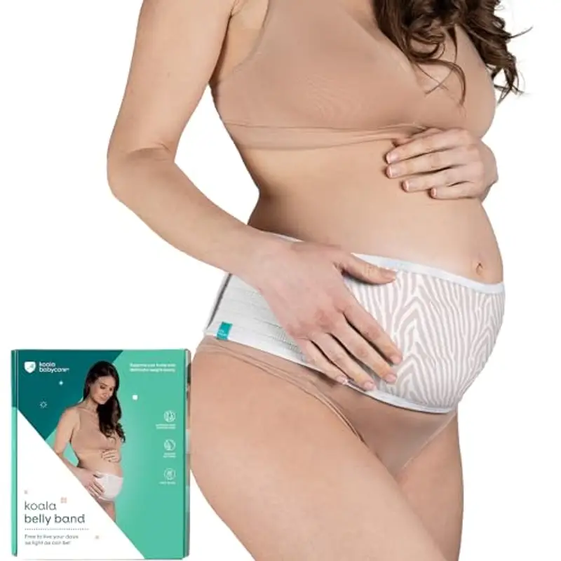 Koala Babycare – Fascia gravidanza sostegno pancia e schiena – Pancera gravidanza per alleviare il dolore e sentirti più leggera - Tigrata