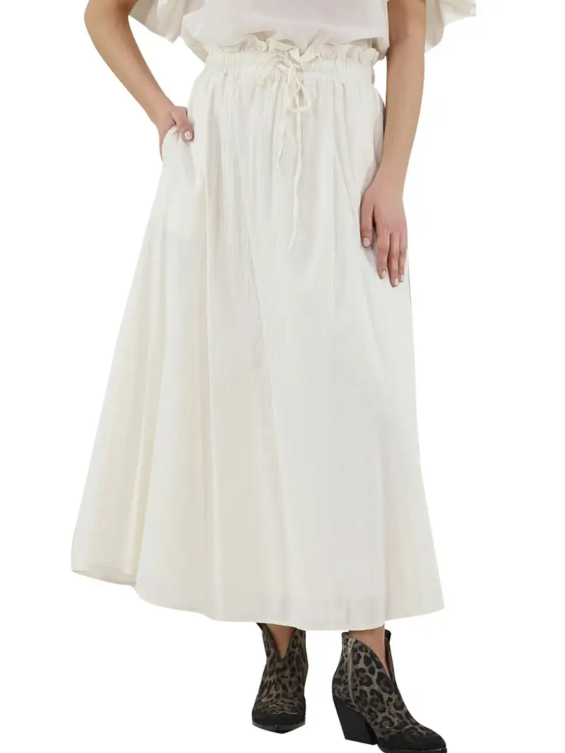 gonna longuette kocca hores da donna - bianco