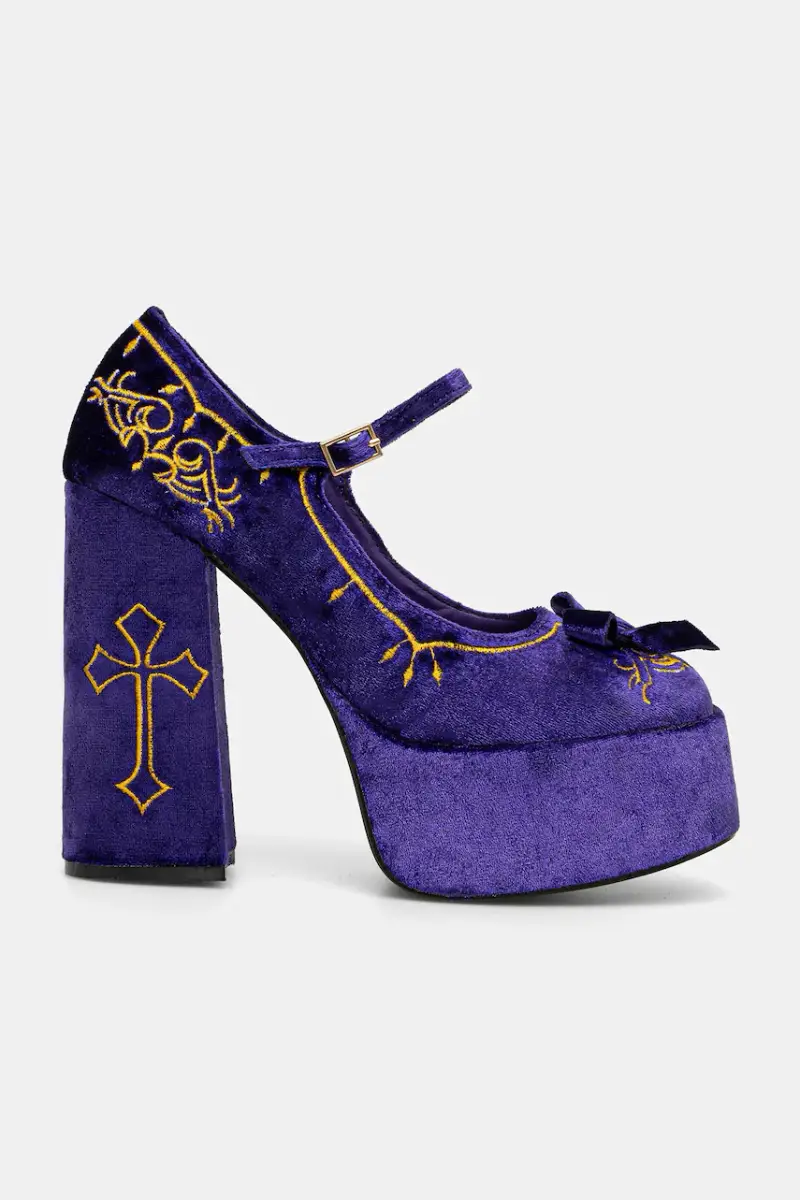 decolletè colore violetto Royal Manor miniatura 2