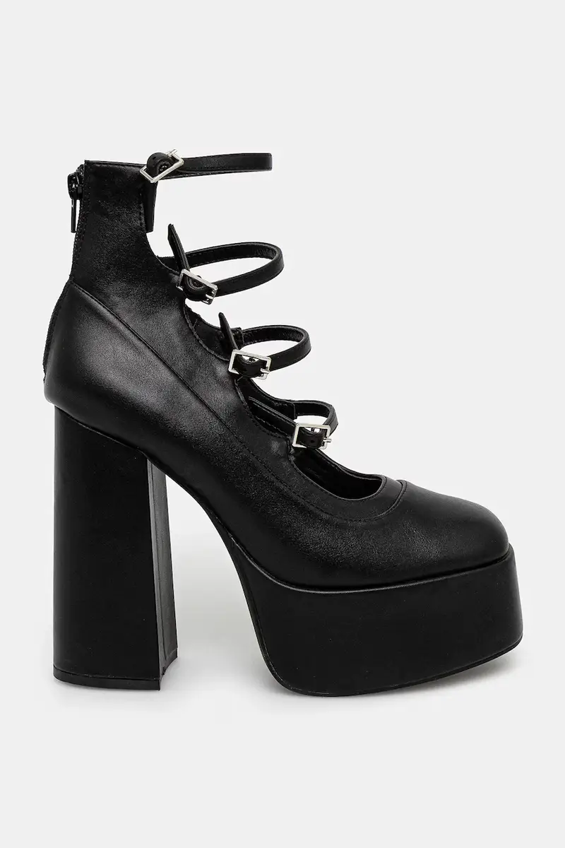decolletè GURREN BLACK STRAPPY PLATFORM HEELS colore nero DBP17 miniatura 2