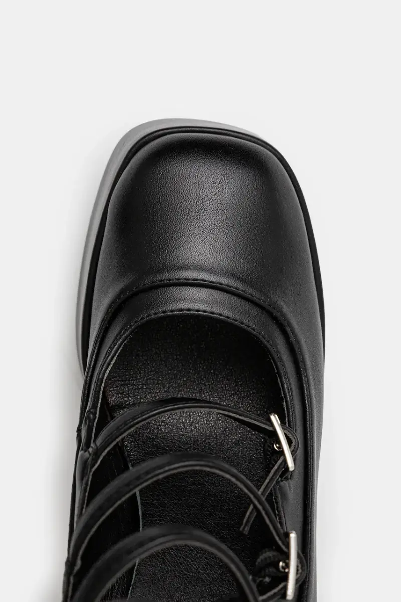 decolletè GURREN BLACK STRAPPY PLATFORM HEELS colore nero DBP17 miniatura 4