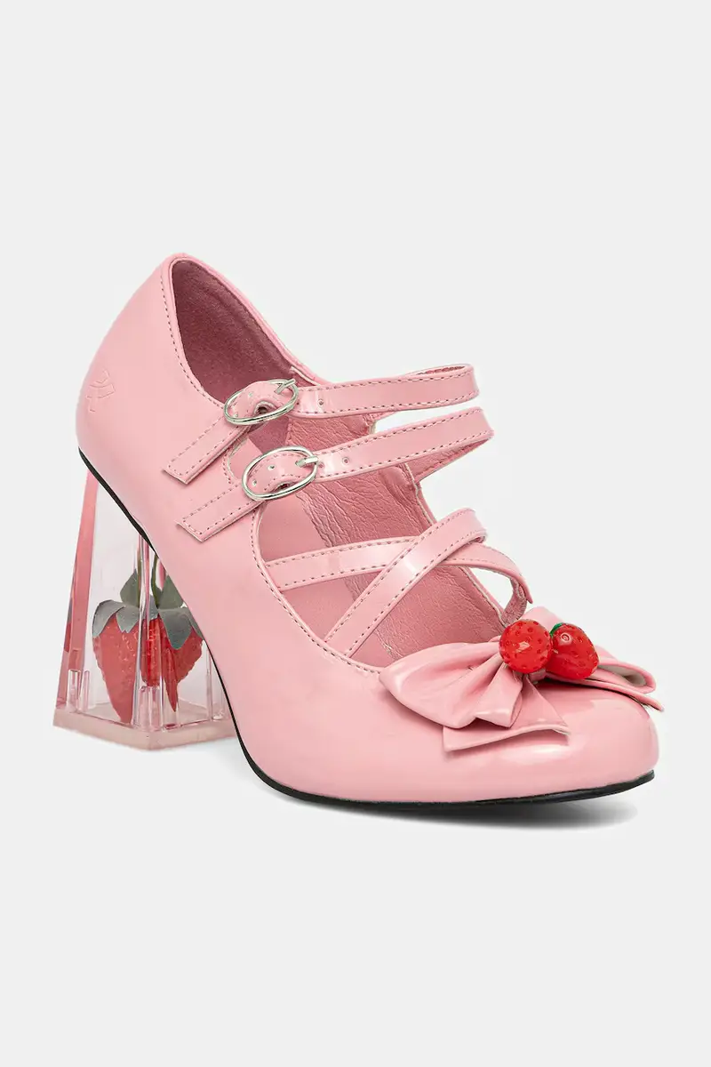 decolletè Strawberry Cheesecake Strappy Heels colore rosa Strawberry Cheesecake