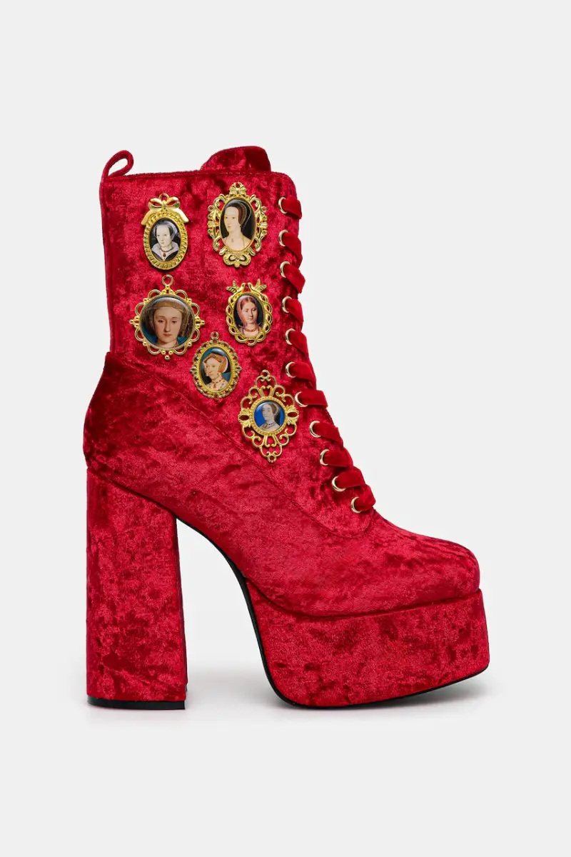 stivaletti alla caviglia The Six Shadows donna colore rosso DBP16 miniatura 2